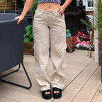 Damen Cargo-Hose mit weitem Schnitt und praktischen Seitentaschen