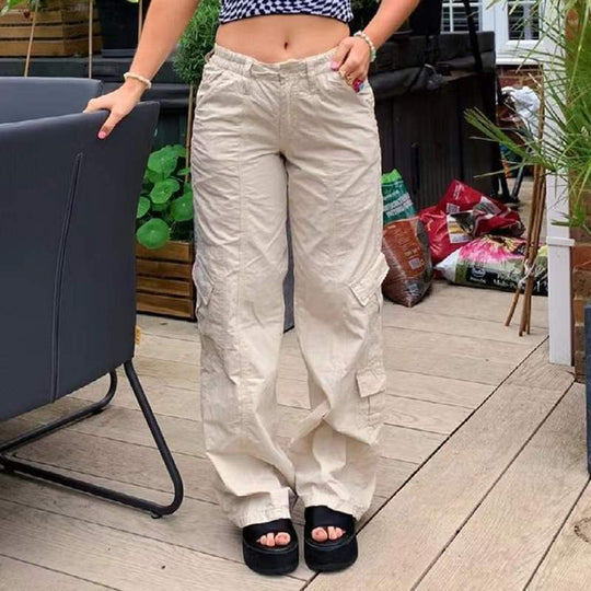 Damen Cargo-Hose mit weitem Schnitt und praktischen Seitentaschen R&B