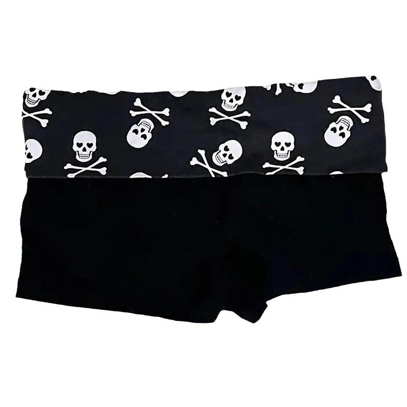 Damen Baumwoll-Boxershorts mit Totenkopf-Muster R&B