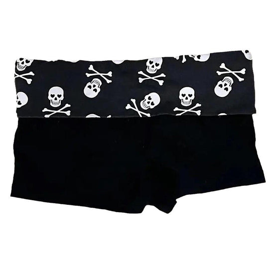 Damen Baumwoll-Boxershorts mit Totenkopf-Muster R&B