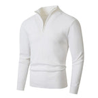 Herren modischer Strickpullover mit hohem Kragen und Reißverschluss