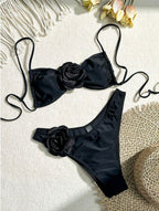 Damen Bikini mit dekorativen Blumenakzenten und modischem Schnitt R&B