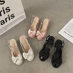 Damen Sling Heels mit floralem Akzent R&B