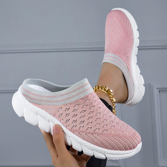 Damen nan sockenähnlicher Komfort-Slipper mit punktelastischem Strickoberteil segmentierter Dämpfungssohle und weichem Komfortfußbett R&B