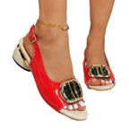 Damen Slingback Sandalen mit elegantem Glitzerdetail und komfortablem Absatz