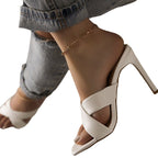 Damen High Heel Sandalen mit elegantem Kreuzriemen und modischem Absatz R&B