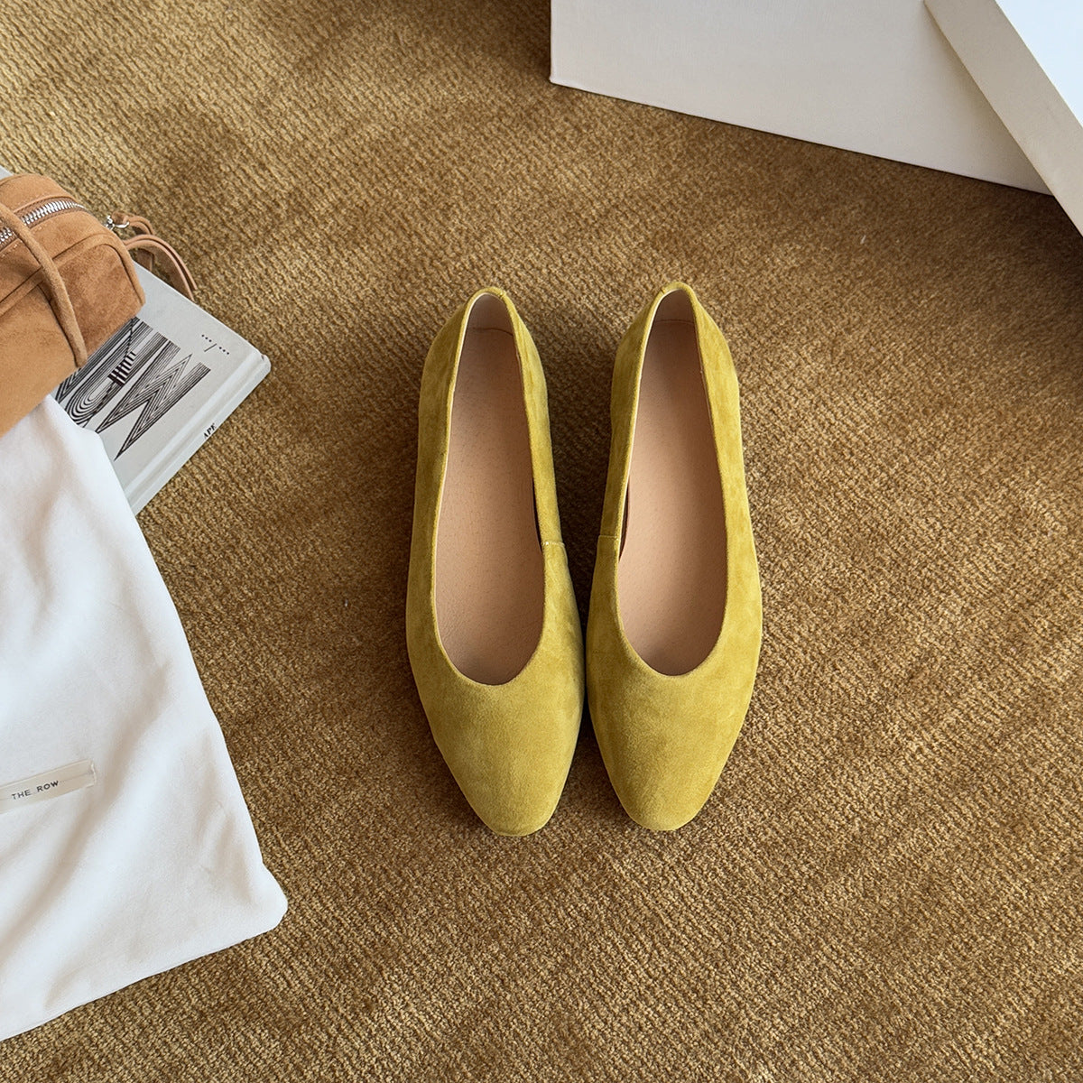 Damen Ballerinas aus hochwertigem Wildleder mit elegantem Schnitt und komfortabel gepolsterter Innensohle R&B