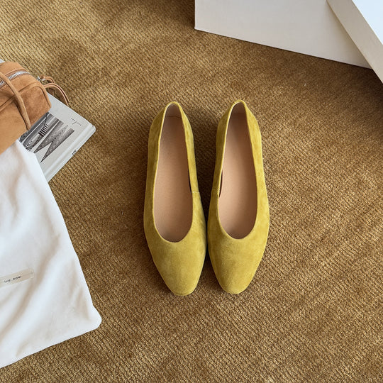 Damen Ballerinas aus hochwertigem Wildleder mit elegantem Schnitt und komfortabel gepolsterter Innensohle R&B
