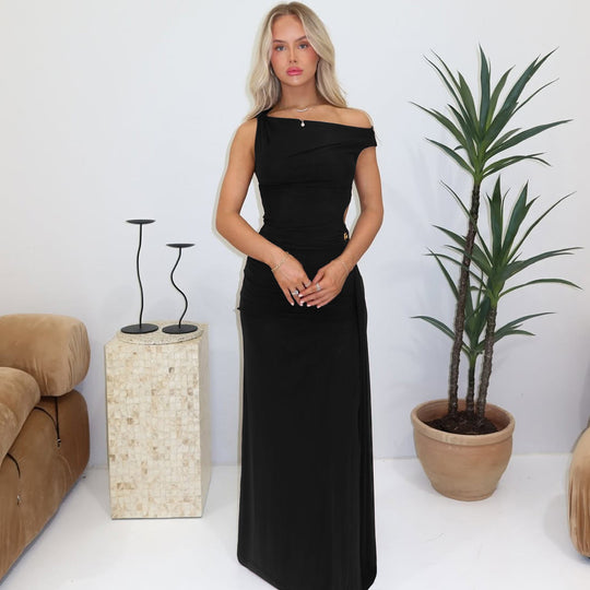 Damen Elegantes Wickelkleid mit gerafftem Einsatz R&B