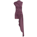 Damen Wickelkleid mit asymmetrischem Schnitt und Raffungen R&B