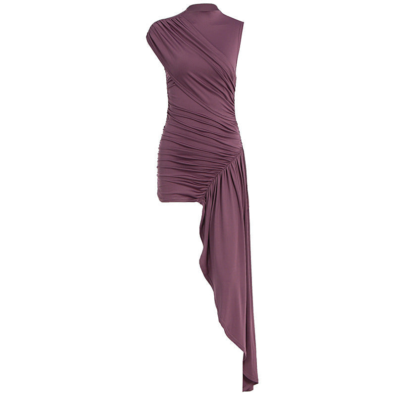 Damen Wickelkleid mit asymmetrischem Schnitt und Raffungen R&B