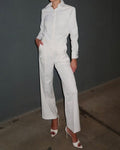 Damen Eleganter Jumpsuit mit tailliertem Schnitt und praktischen Taschen R&B