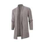 Herren Strickjacke mit offenem Schnitt und praktischen Taschen R&B
