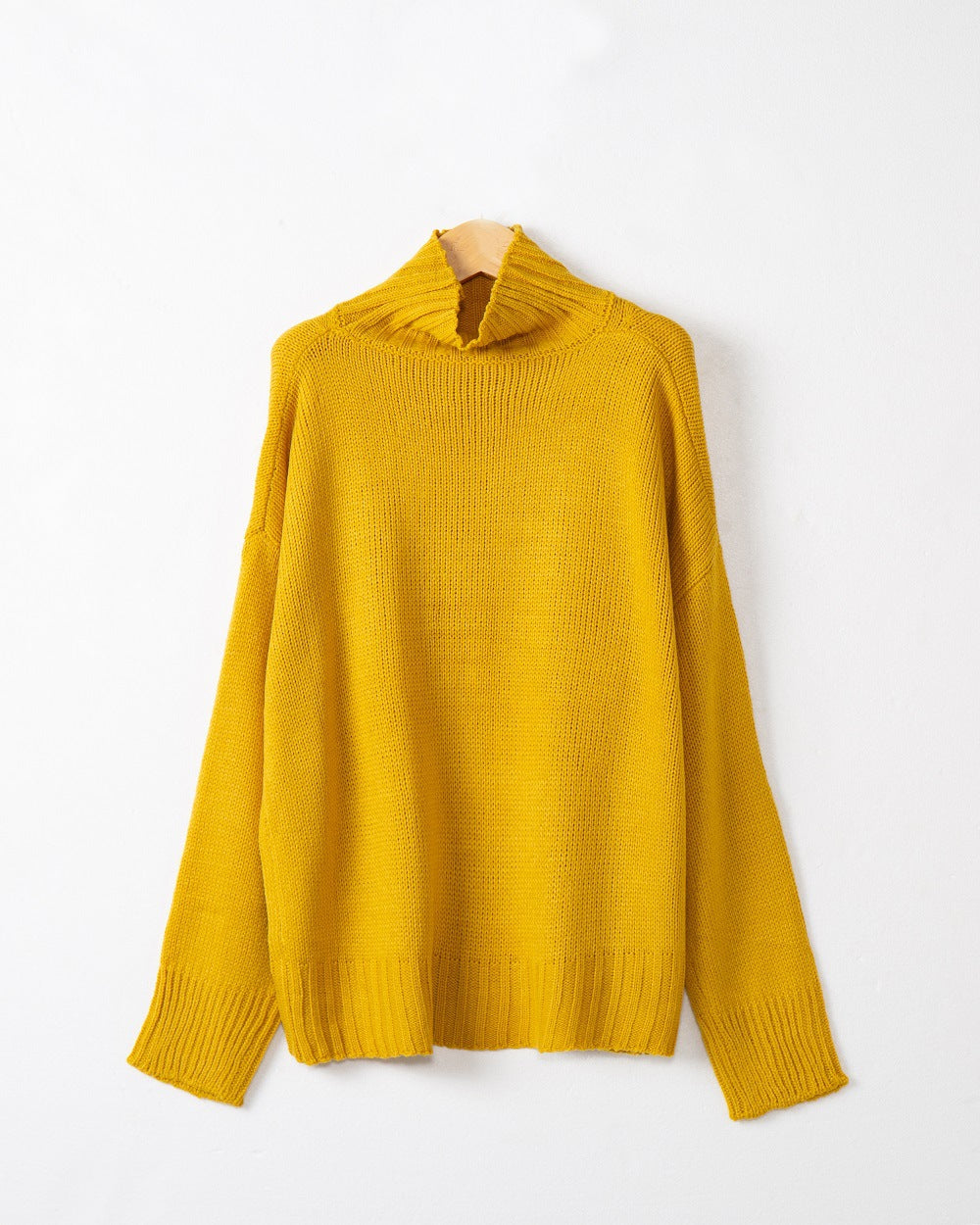 Damen hochgeschlossener Strickpullover mit strukturiertem Design R&B