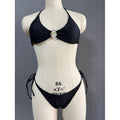 Damen Triangel-Bikini mit Ringdetail und verstellbaren Bändern R&B
