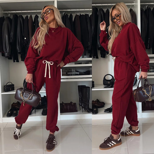 Damen entspannendes Sweat-Set mit hohem Komfort und weitem Schnitt R&B