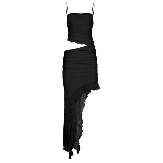 Damen Spitzen-Maxikleid mit verstellbaren Trägern R&B