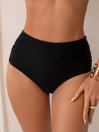 Damen Hochgeschnittene Bikini-Hose im minimalistischen Design mit komfortablem Bund R&B