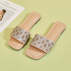 Damen Glamouröse Mules mit funkelndem Strassakzent und bequemem Fußbett R&B