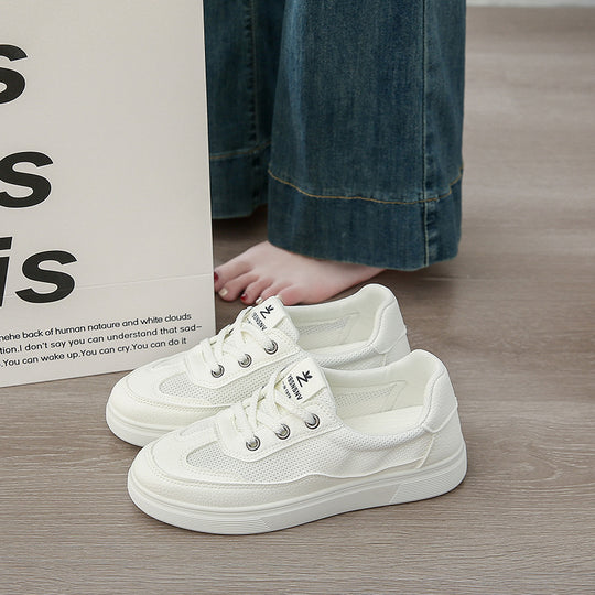 Damen bequeme Sneakers mit atmungsaktiver Netzoberfläche und sportlicher Sohle R&B
