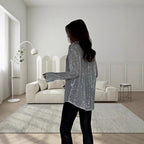 Damen Glitzerndes Oversized-Hemd mit Pailletten R&B