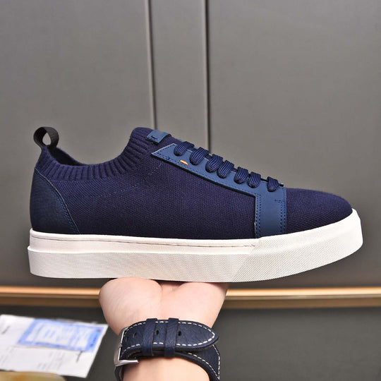 Damen sportliche Sneaker mit elastischem Strick-Obermaterial und rutschfester Sohle R&B