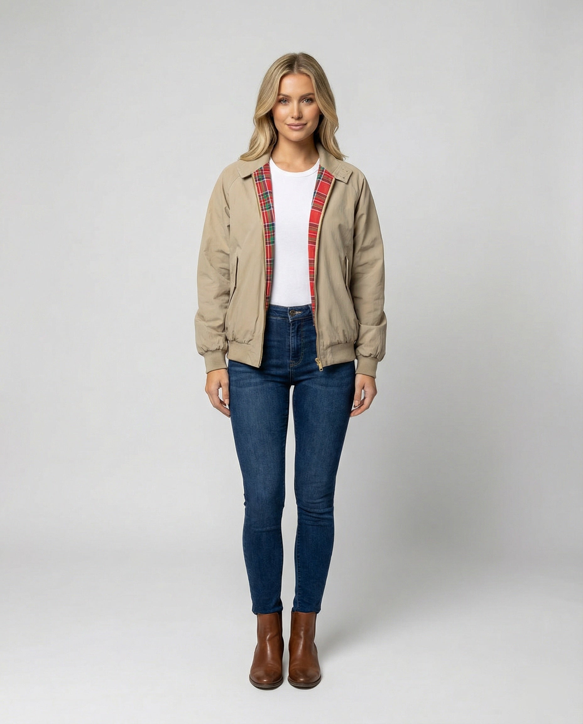 Jacke Khaki Stehkragen Workwear BasR&Ball Uniform Herbst