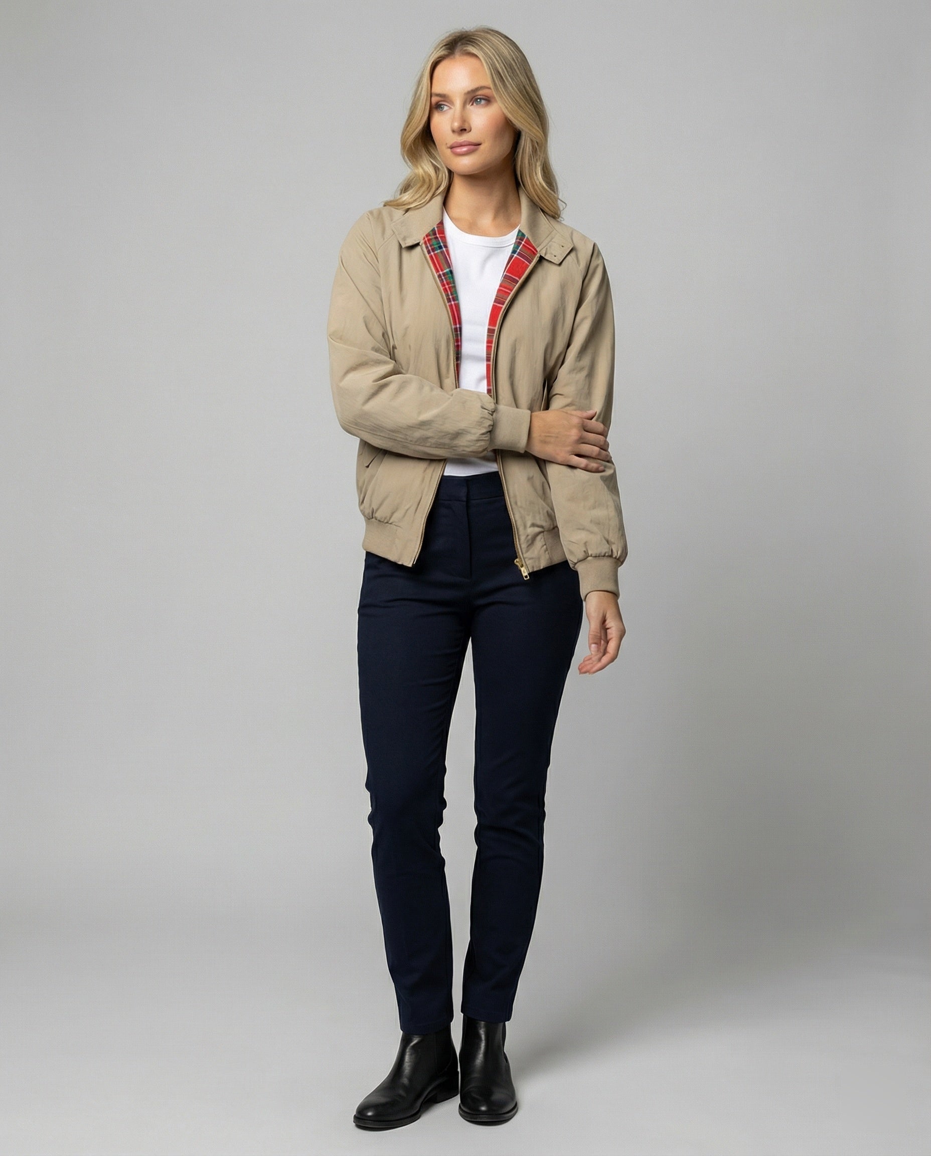 Jacke Khaki Stehkragen Workwear BasR&Ball Uniform Herbst