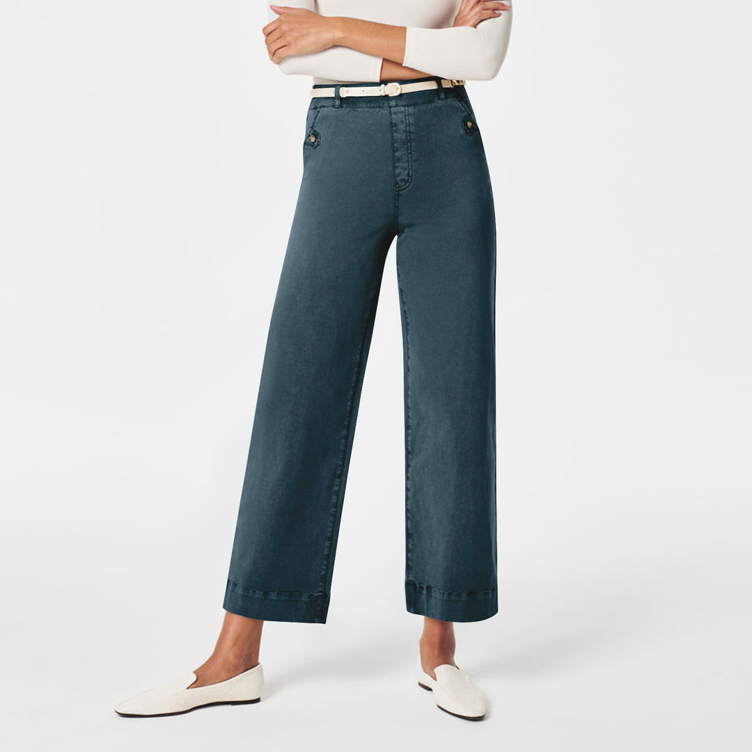 Damen Weitgeschnittene Stoffhose mit eleganten Details R&B