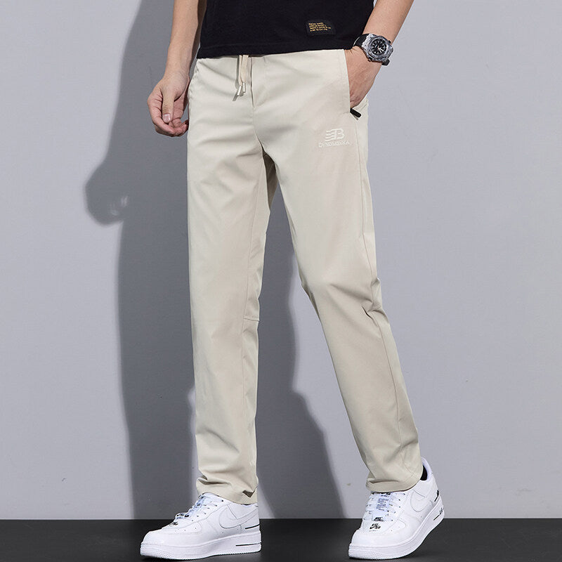 Herren Sportliche Freizeithose mit verstellbarem Kordelzug und seitlichen Reißverschlusstaschen R&B