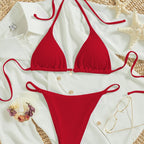 Damen Triangel-Bikini mit verstellbaren Trägern und elegantem Unterteil R&B
