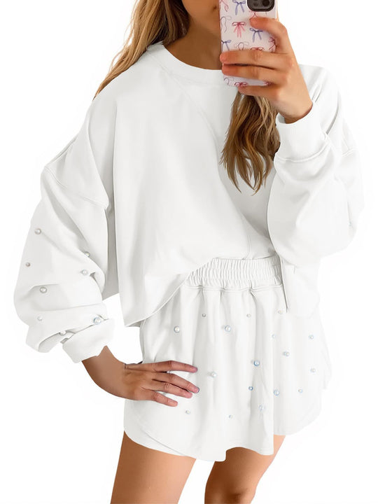 Damen Sportliches Sweatshirt- und Rock-Set R&B