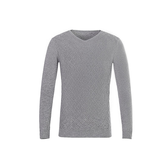 Herren V-Ausschnitt Pullover mit Strukturmuster R&B