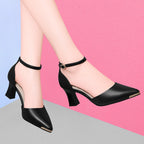 Damen elegante Slingback-Pumps mit modischem Blockabsatz R&B
