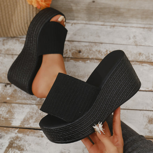 Damen Wedge-Pantoletten mit komfortablem Fußbett und flexiblem Obermaterial R&B