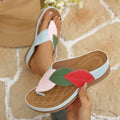 Damen Komfortable und stilvolle Zehentrenner-Sandalen mit einzigartigem Blattdesign R&B