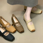 Damen Ballerinas mit elastischem Riemchen und komfortablem Fußbett R&B