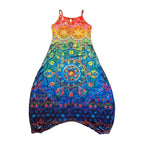 Damen entspanntes Jumpsuit mit grafischem Print und verstellbaren Trägern R&B
