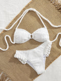 Damen Bikini mit verspielten Rüschendetails R&B
