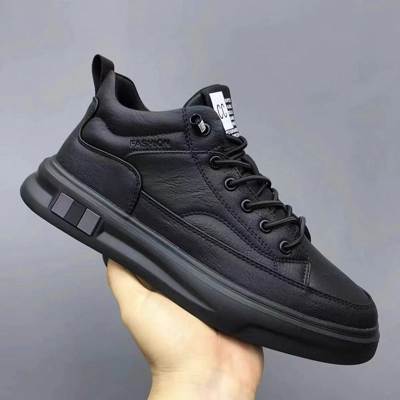 Damen modische Leder Sneakers mit rutschfester Sohle R&B