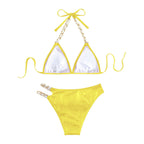 Damen Triangel-Bikini mit glamourösen Kettenakzenten R&B