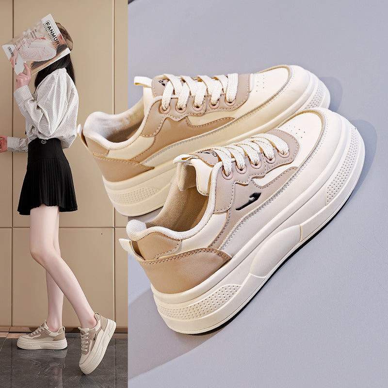 Damen modische Sneakers mit dicker Plattform und atmungsaktiver Oberseite R&B