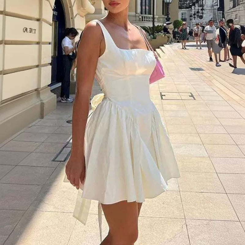 Damen Cocktailkleid mit Quadrat-Ausschnitt und voluminösem Rock R&B