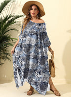 Damen Kaftan mit asymmetrischem Schnitt und tierischem Druck R&B