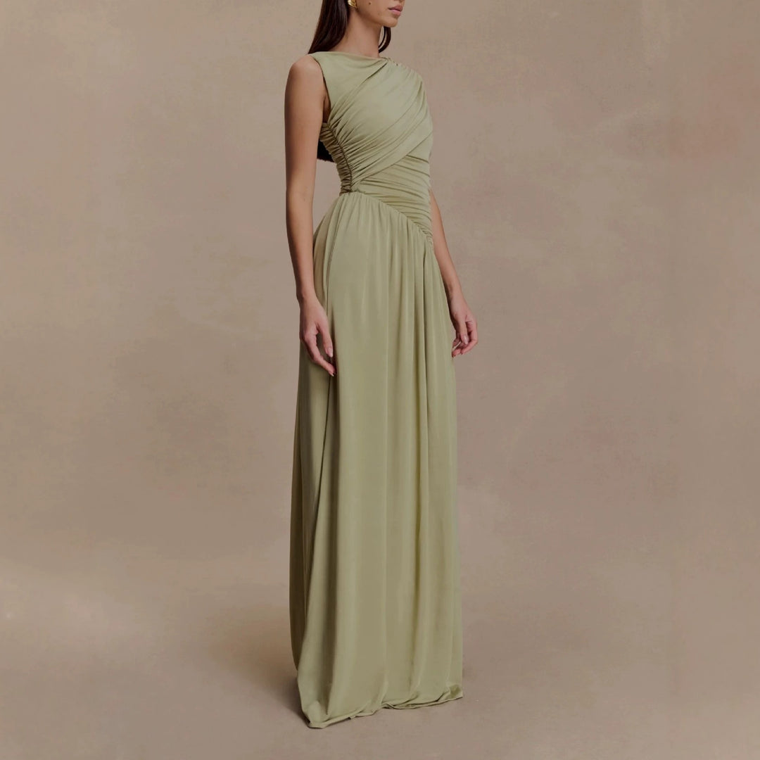 Damen Elegantes Abendkleid mit asymmetrischen Rüschendetails R&B