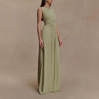 Damen Elegantes Abendkleid mit asymmetrischen Rüschendetails