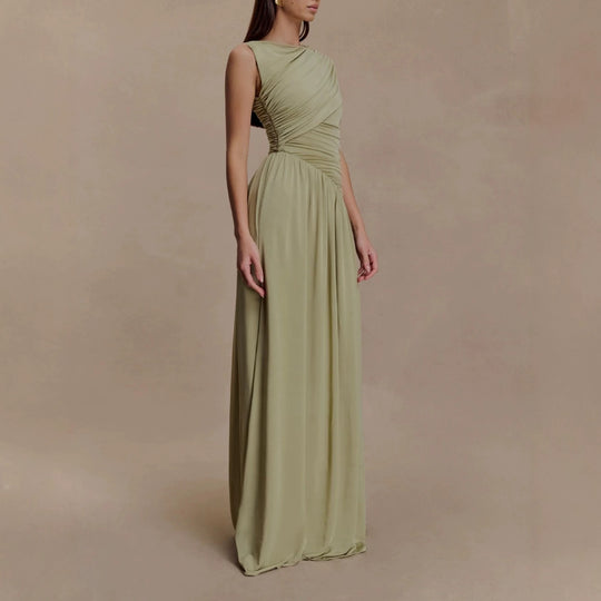 Damen Elegantes Abendkleid mit asymmetrischen Rüschendetails R&B