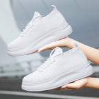 Damen nan elastischer Strick-Slip-on Sneaker mit viskoelastischer Fußbett-Einlage und dämpfender Plateau-Laufsohle R&B
