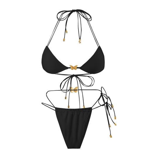 Damen Triangel-Bikini mit zarten Schmetterlingsakzenten R&B