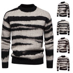 Herren modischer Strickpullover mit einzigartigem Streifenmuster